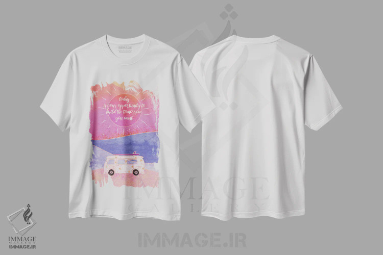 تیشرت سفید طرح دار فردایت را بساز، دکور بوهمی اثر اولیویا بورکی | فروشگاه ایماژ