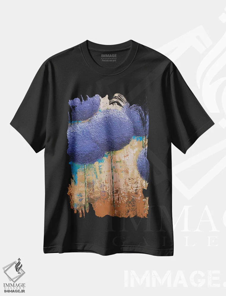 تیشرت مشکی طرح دار سیرچه I، آبستره اثر اولنا بوگاتسکا | immage.ir