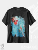 تیشرت مشکی طرح دار زنبق قرمز I، آبستره اثر اولنا بوگاتسکا | فروشگاه ایماژ