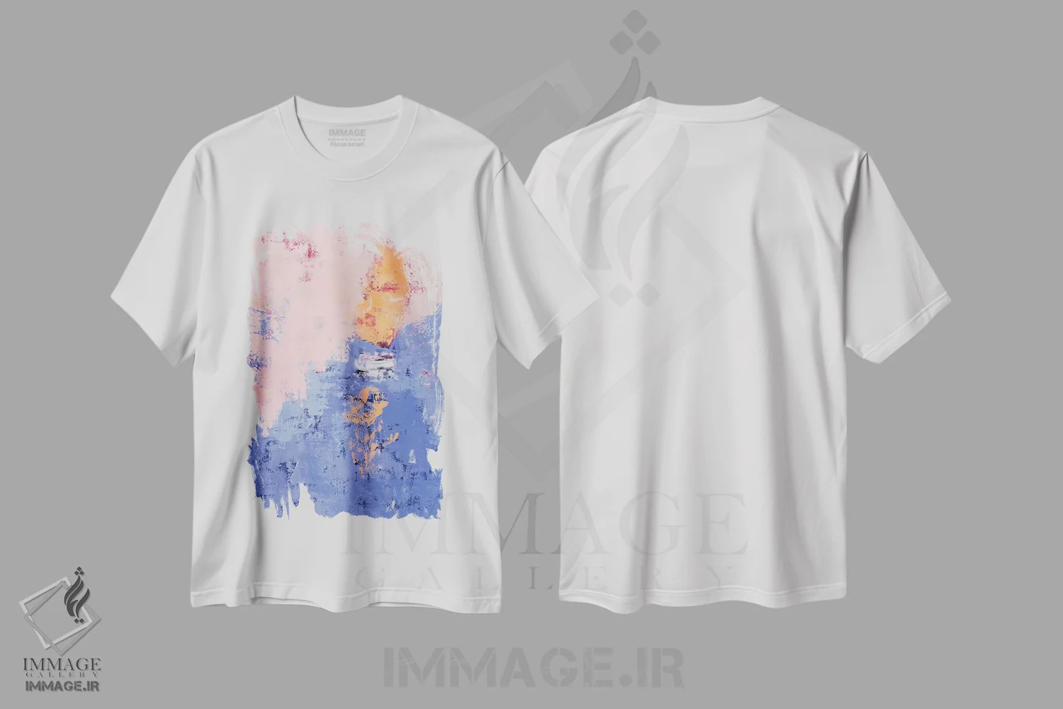 تیشرت سفید طرح دار بادبان IV، آبستره اثر اولنا بوگاتسکا | immage.ir