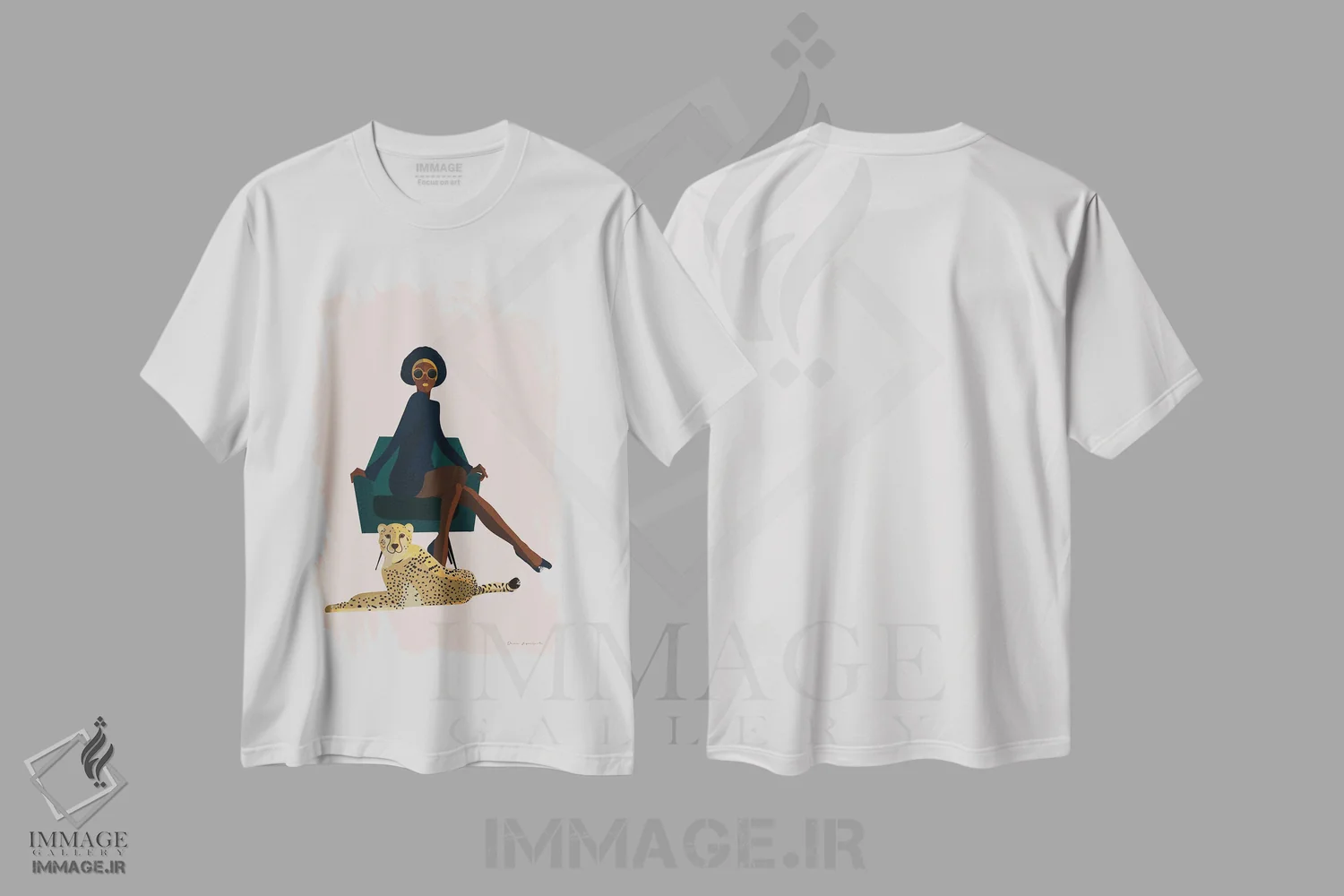 تیشرت سفید طرح دار استراحتگاه وحشی II، تزئینی اثر عمر اسکالانته | فروشگاه ایماژ