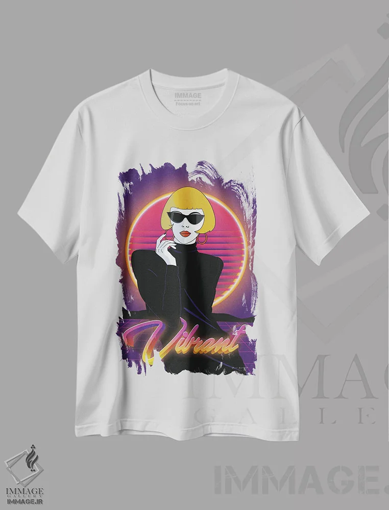 تیشرت سفید طرح دار دهه هشتادی ها I، هنر فاخر معاصر اثر عمر اسکالانته | فروشگاه ایماژ