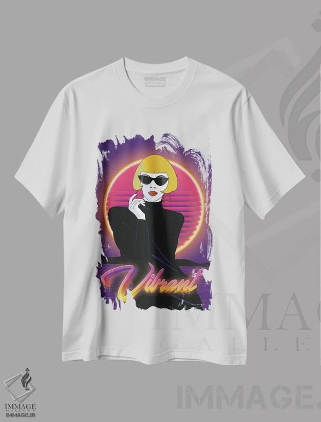 تیشرت سفید طرح دار دهه هشتادی ها I، هنر فاخر معاصر اثر عمر اسکالانته | فروشگاه ایماژ