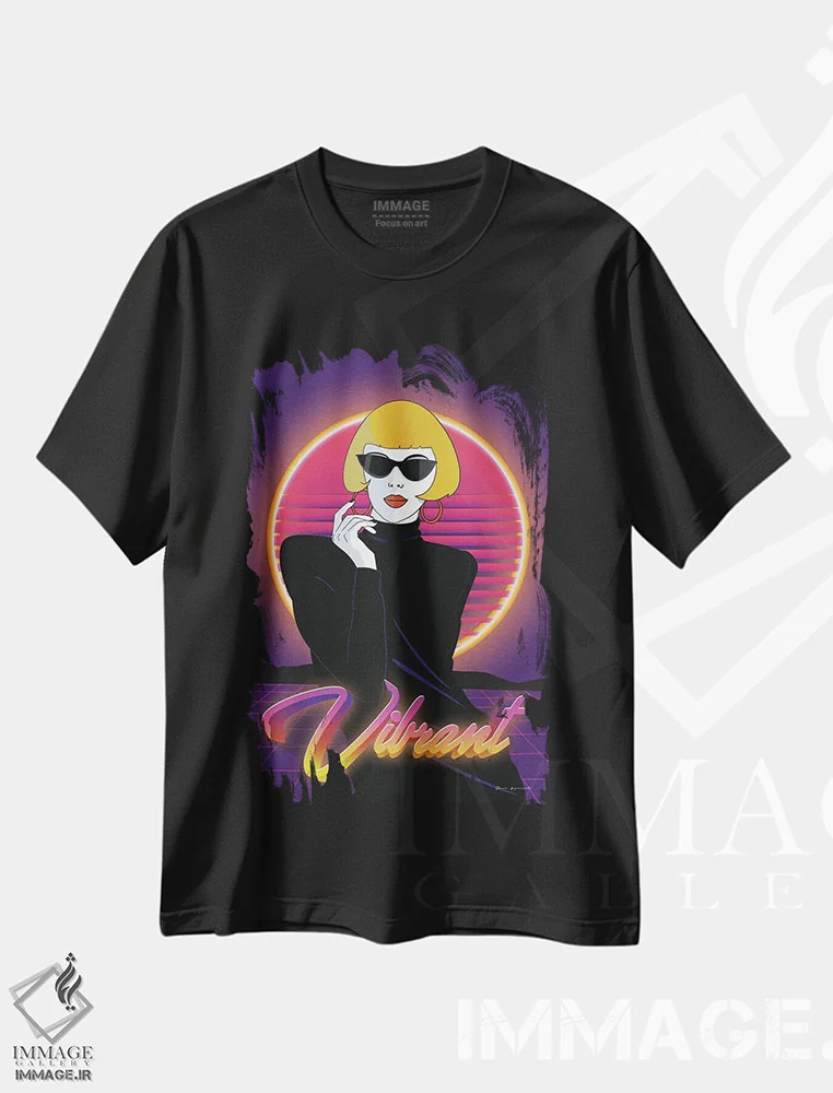 تیشرت مشکی طرح دار دهه هشتادی ها I، هنر فاخر معاصر اثر عمر اسکالانته | immage.ir