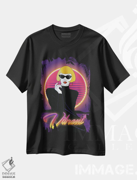 تیشرت مشکی طرح دار دهه هشتادی ها I، هنر فاخر معاصر اثر عمر اسکالانته | immage.ir