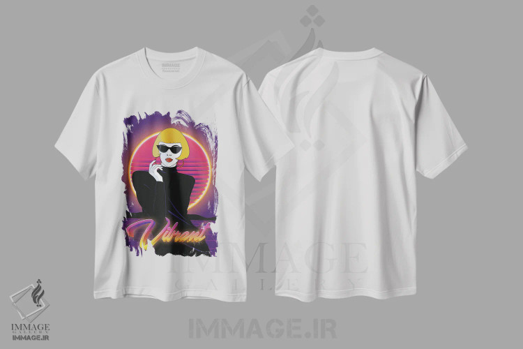 تیشرت سفید طرح دار دهه هشتادی ها I، هنر فاخر معاصر اثر عمر اسکالانته | فروشگاه ایماژ