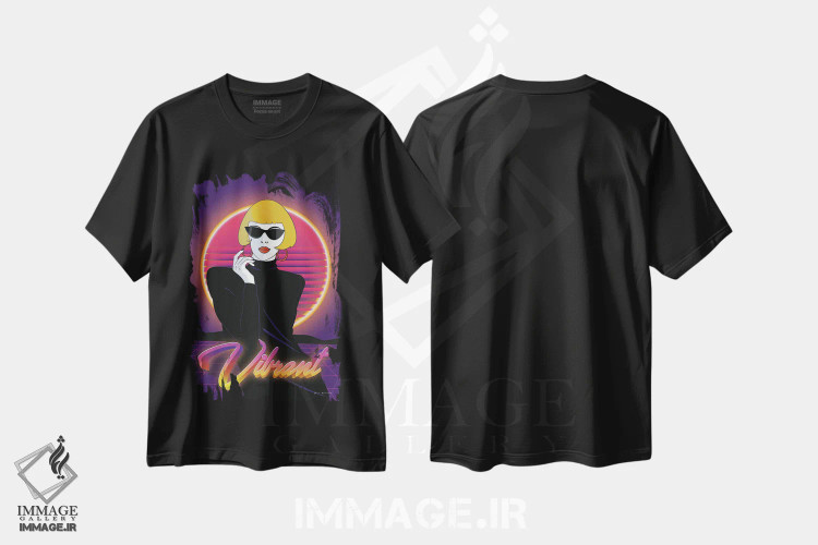 تیشرت مشکی طرح دار دهه هشتادی ها I، هنر فاخر معاصر اثر عمر اسکالانته | immage.ir