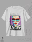 تیشرت سفید طرح دار استایل و نگرش II، هنر فاخر معاصر اثر عمر اسکالانته | immage.ir