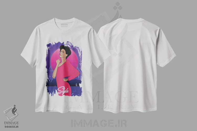 تیشرت سفید طرح دار دهه هشتادی ها III، هنر فاخر معاصر اثر عمر اسکالانته | فروشگاه ایماژ