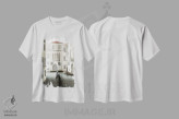 تیشرت سفید طرح دار لحظه ای در ونیز، تزئینی اثر عمر اسکالانته | immage.ir