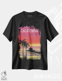 تیشرت مشکی طرح دار کالیفرنیا، دکور ساحلی اثر عمر اسکالانته | immage.ir