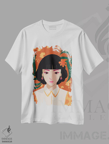 تیشرت سفید طرح دار زن بوهو I، دکور بوهمی اثر عمر اسکالانته | فروشگاه ایماژ