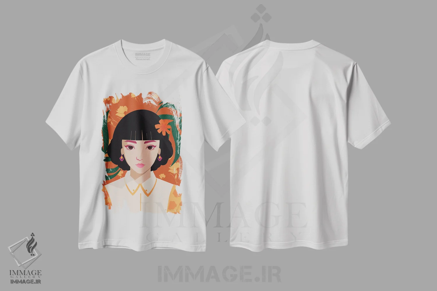 تیشرت سفید طرح دار زن بوهو I، دکور بوهمی اثر عمر اسکالانته | فروشگاه ایماژ