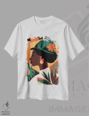 تیشرت سفید طرح دار زن بوهو III، دکور بوهمی اثر عمر اسکالانته | فروشگاه ایماژ