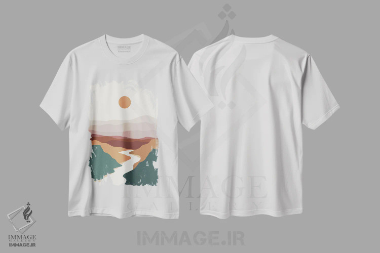 تیشرت سفید طرح دار دره بوهو II، دکور بوهمی اثر عمر اسکالانته | فروشگاه ایماژ