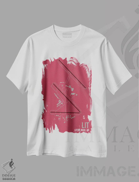 تیشرت سفید طرح دار لیتل راک، تزئینی اثر ۰۸ لفت | immage.ir