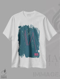 تیشرت سفید طرح دار میامی، تزئینی اثر ۰۸ لفت | immage.ir