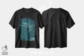 تیشرت مشکی طرح دار مینیاپولیس، تزئینی اثر ۰۸ لفت | فروشگاه ایماژ