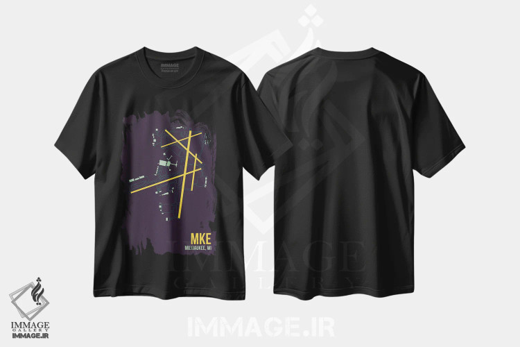 تیشرت مشکی طرح دار میلواکی، تزئینی اثر ۰۸ لفت | immage.ir