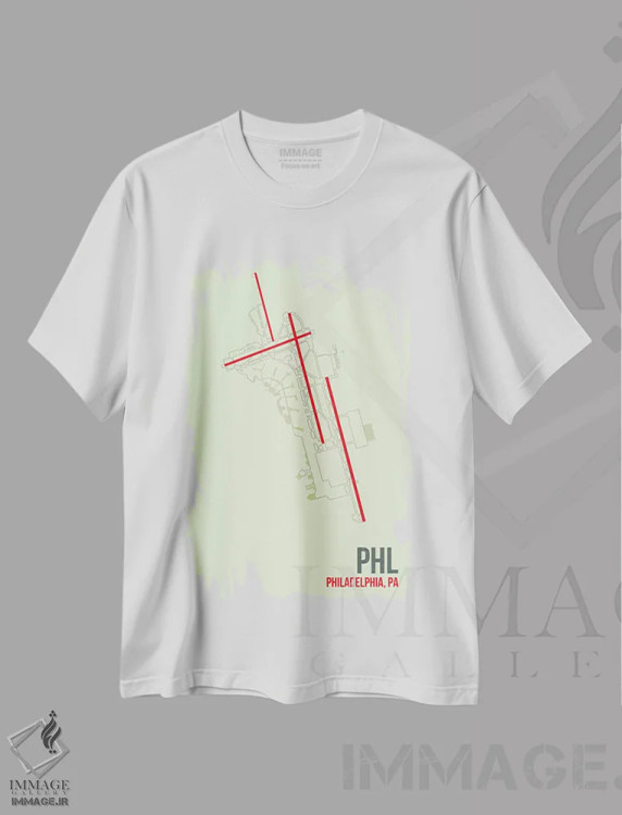 تیشرت سفید طرح دار فیلادلفیا، تزئینی اثر ۰۸ لفت | immage.ir