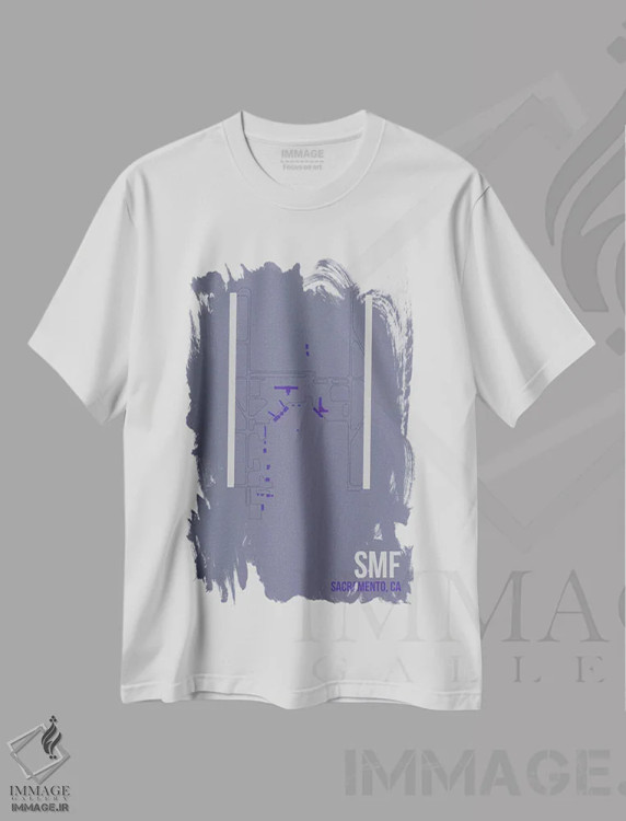 تیشرت سفید طرح دار ساکرامنتو، تزئینی اثر ۰۸ لفت | فروشگاه ایماژ