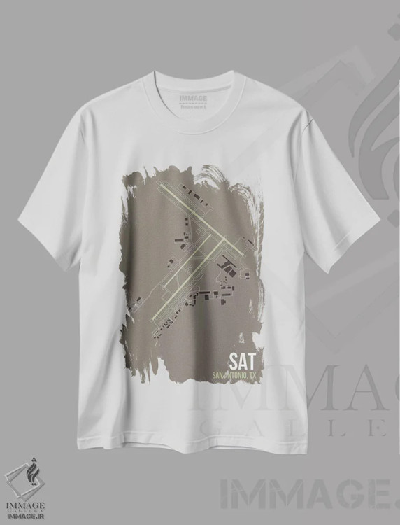تیشرت سفید طرح دار سن آنتونیو، تزئینی اثر ۰۸ لفت | فروشگاه ایماژ