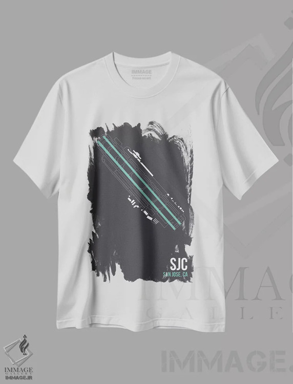 تیشرت سفید طرح دار سن خوزه، تزئینی اثر ۰۸ لفت | immage.ir