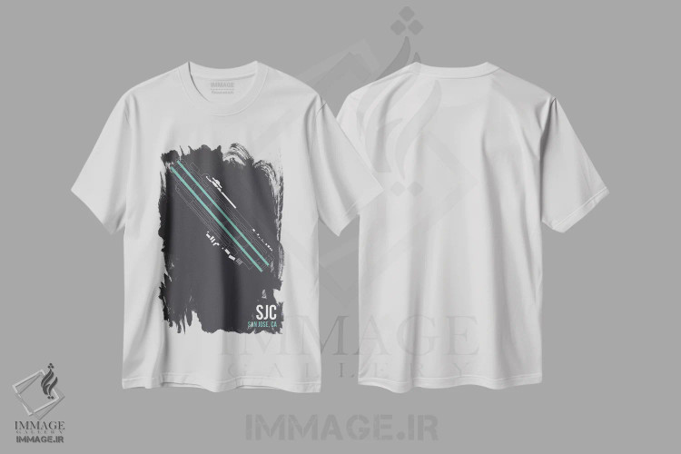 تیشرت سفید طرح دار سن خوزه، تزئینی اثر ۰۸ لفت | immage.ir