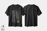 تیشرت مشکی طرح دار اسپوکن، تزئینی اثر ۰۸ لفت | فروشگاه ایماژ