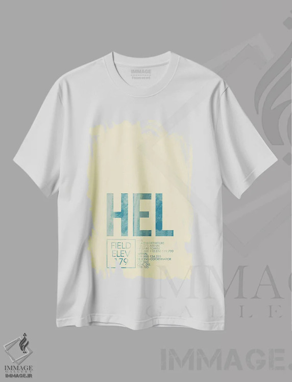 تیشرت سفید طرح دار هلسینکی، تزئینی اثر ۰۸ لفت | فروشگاه ایماژ