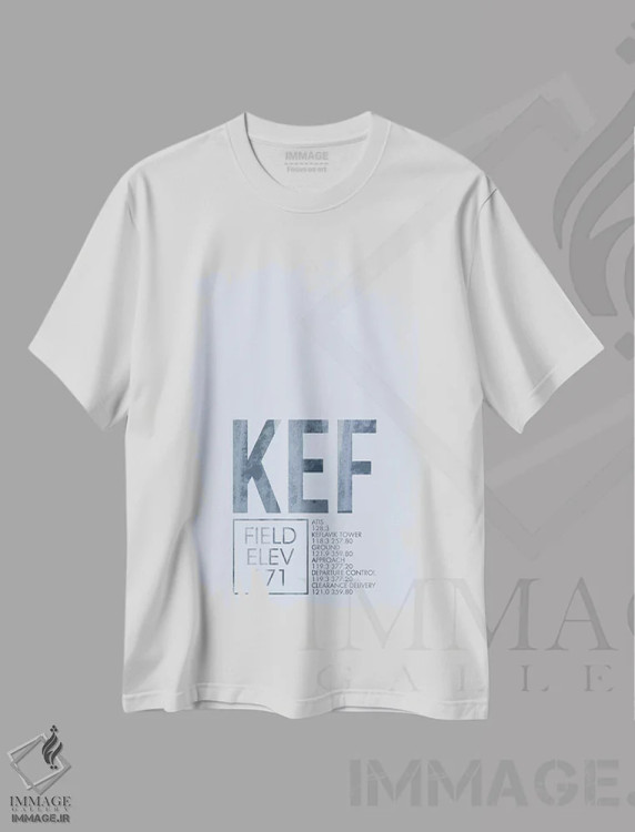 تیشرت سفید طرح دار کفلاویک، تزئینی اثر ۰۸ لفت | فروشگاه ایماژ