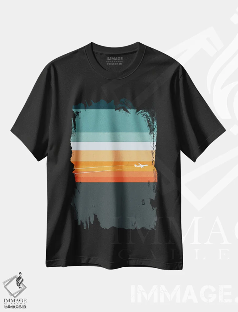 تیشرت مشکی طرح دار صبح ها بهترین زمان هستند، هنر دیجیتال اثر ۰۸ لفت | immage.ir