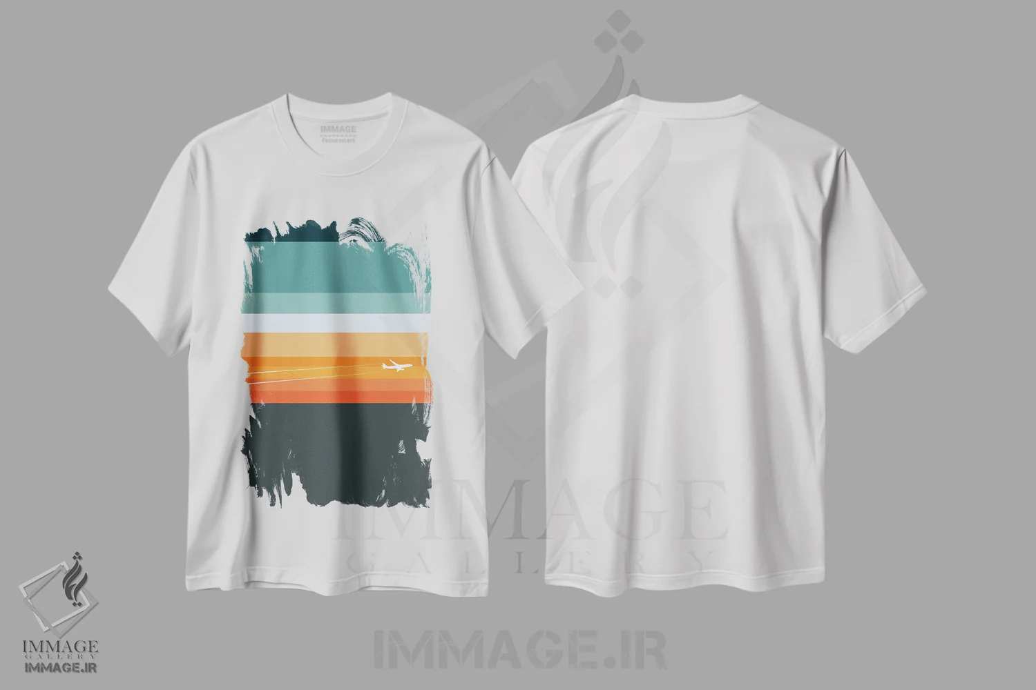 تیشرت سفید طرح دار صبح ها بهترین زمان هستند، هنر دیجیتال اثر ۰۸ لفت | فروشگاه ایماژ