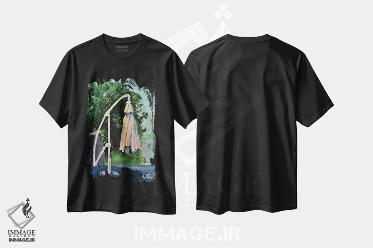 تیشرت مشکی طرح دار چتر غمگین، دکور معاصر اثر اوکسانا افتیه وا | immage.ir