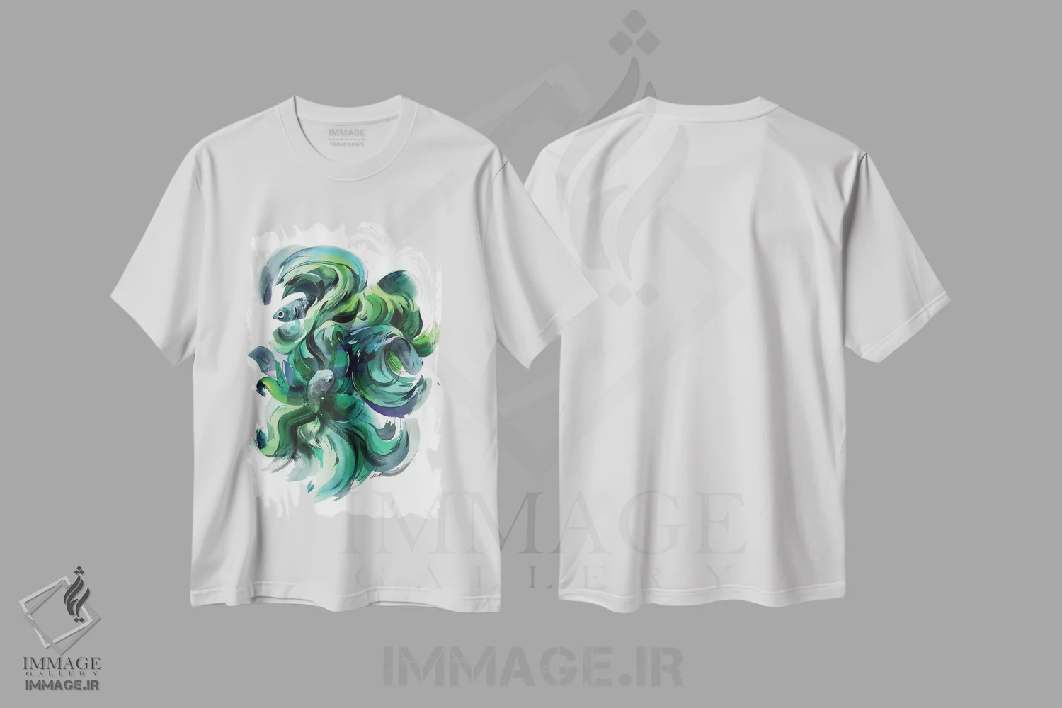 تیشرت سفید طرح دار سردرگمی اثر الگا آکسنوا | immage.ir