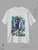 تیشرت سفید طرح دار سوراخ جنگل، هنر دیجیتال اثر الگا آکسنوا | فروشگاه ایماژ