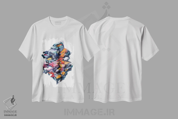 تیشرت سفید طرح دار جنبه ها اثر الگا آکسنوا | immage.ir