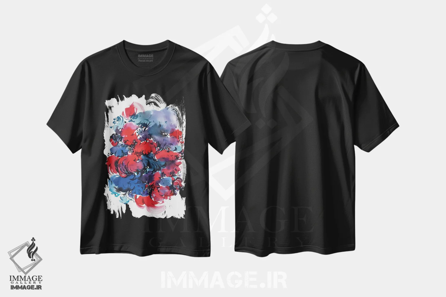 تیشرت مشکی طرح دار افسانه اثر الگا آکسنوا | immage.ir