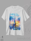 تیشرت سفید طرح دار بندر جادویی، دکور معاصر اثر الگا وُلنا | immage.ir