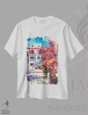 تیشرت سفید طرح دار تابستانی روشن، دکور معاصر اثر اولنا هونتار | immage.ir