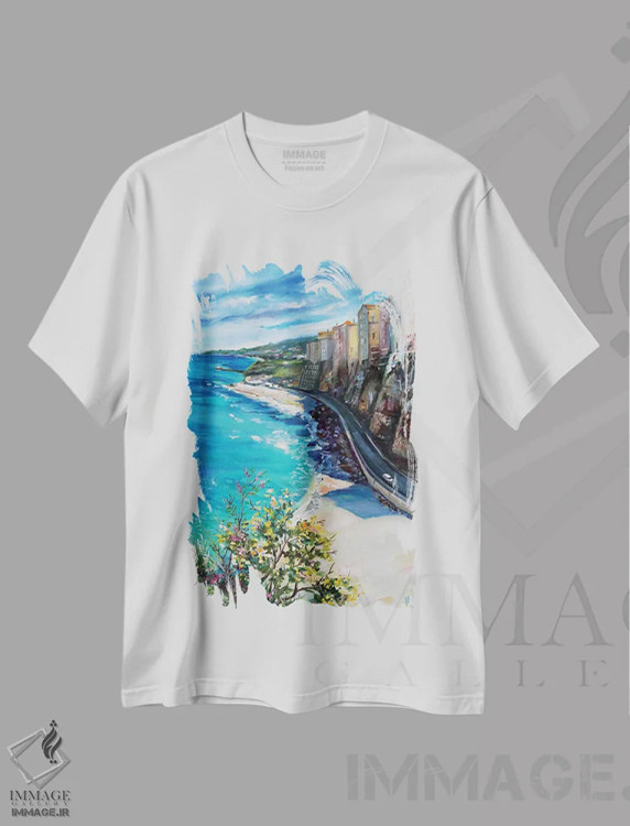 تیشرت سفید طرح دار تروپئا، دکور معاصر اثر اولنا هونتار | immage.ir