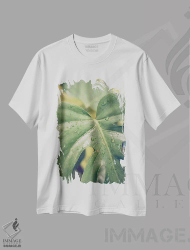 تیشرت سفید طرح دار برگ ها VI، تزئینی اثر اولیویا جوی سنت کلر | فروشگاه ایماژ