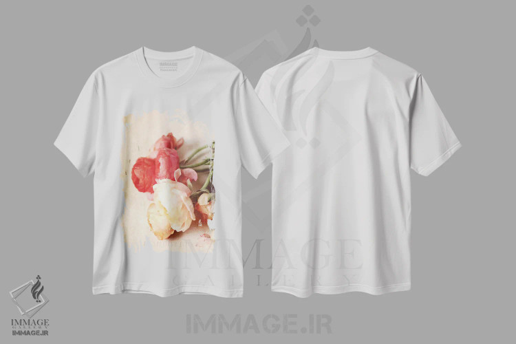 تیشرت سفید طرح دار عاشقانه، تزئینی اثر اولیویا جوی سنت کلر | فروشگاه ایماژ
