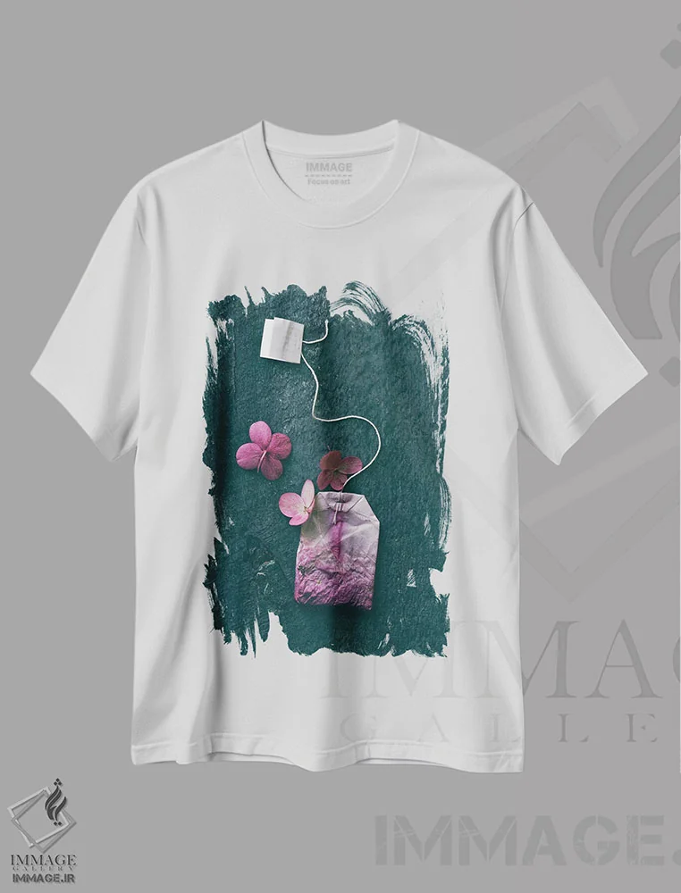 تیشرت سفید طرح دار هنر چای III، تزئینی اثر اولیویا جوی سنت کلر | immage.ir