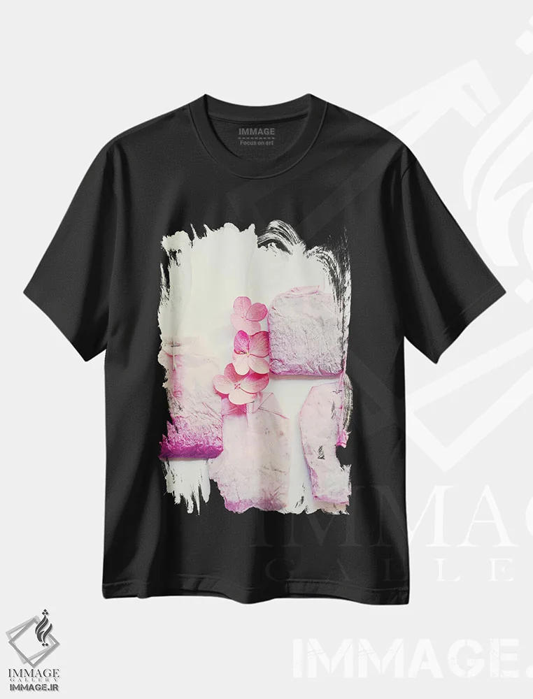 تیشرت مشکی طرح دار هنر چای IV، تزئینی اثر اولیویا جوی سنت کلر | immage.ir
