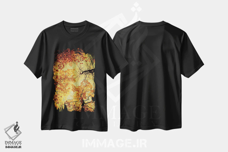 تیشرت مشکی طرح دار طلایی، دکور تعطیلات اثر اولیویا جوی سنت کلر | immage.ir