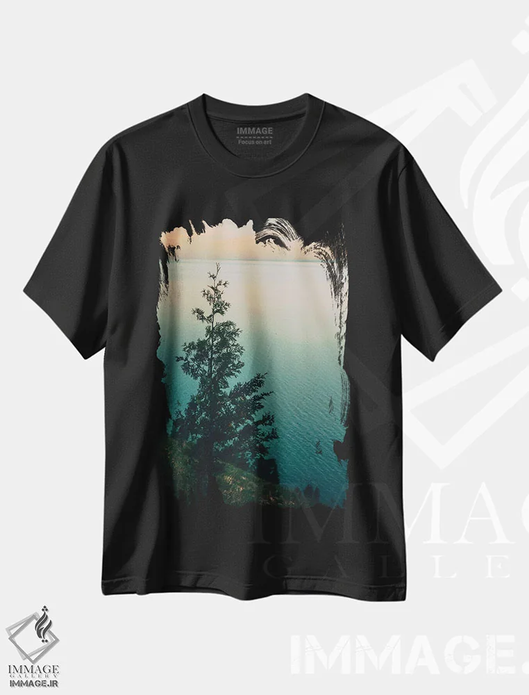 تیشرت مشکی طرح دار تنها، مدیوم اثر اولیویا جوی سنت کلر | immage.ir