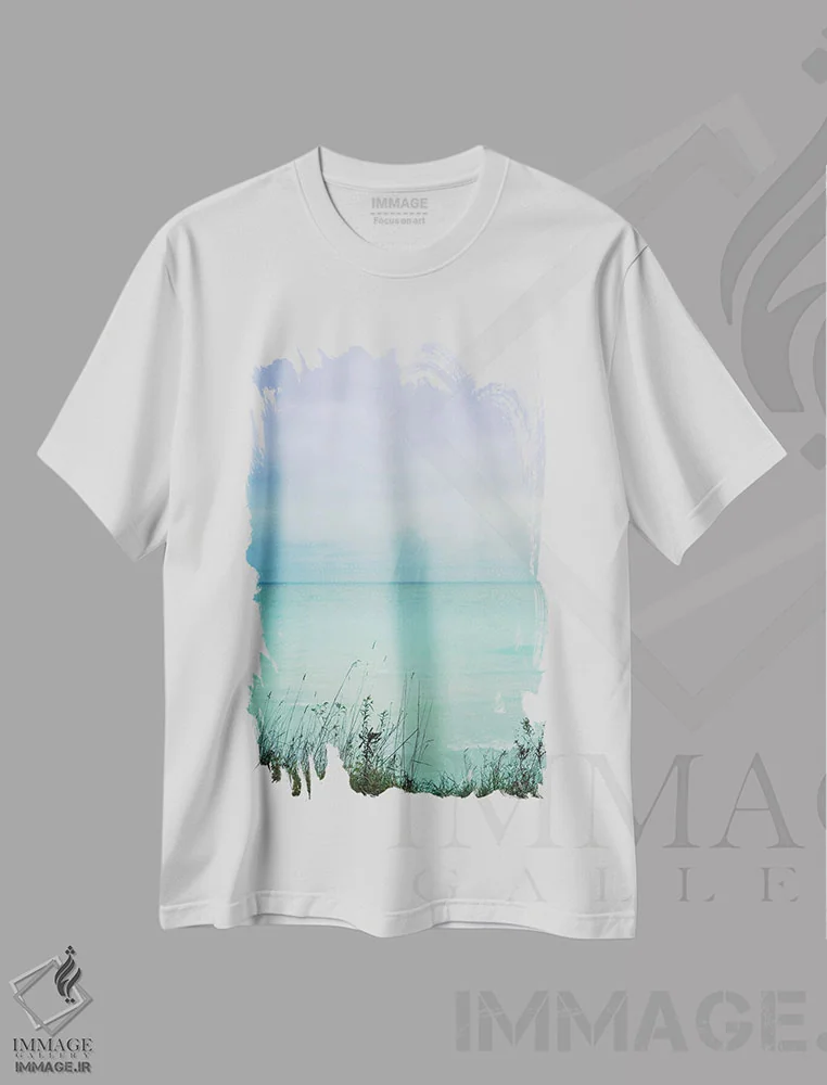 تیشرت سفید طرح دار آرامش، تزئینی اثر اولیویا جوی سنت کلر | immage.ir