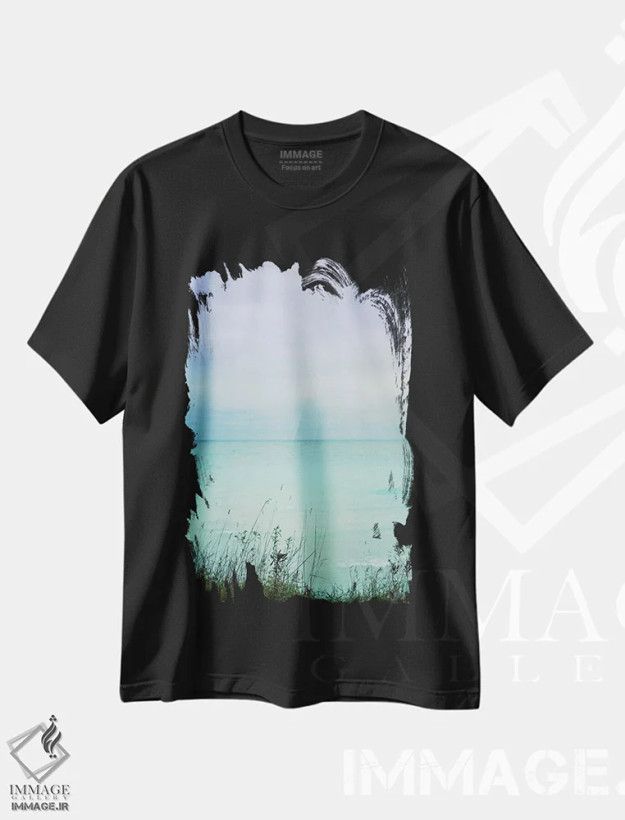 تیشرت مشکی طرح دار آرامش، تزئینی اثر اولیویا جوی سنت کلر | فروشگاه ایماژ