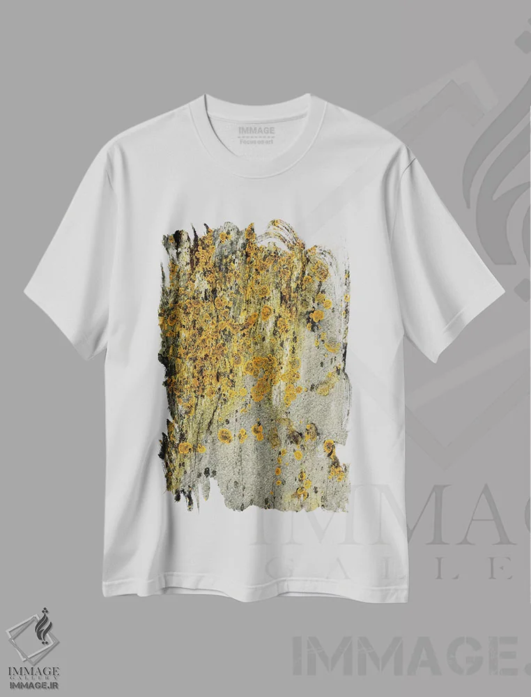 تیشرت سفید طرح دار گلسنگ روی سنگ، مدیوم اثر اولیویا جوی سنت کلر | immage.ir
